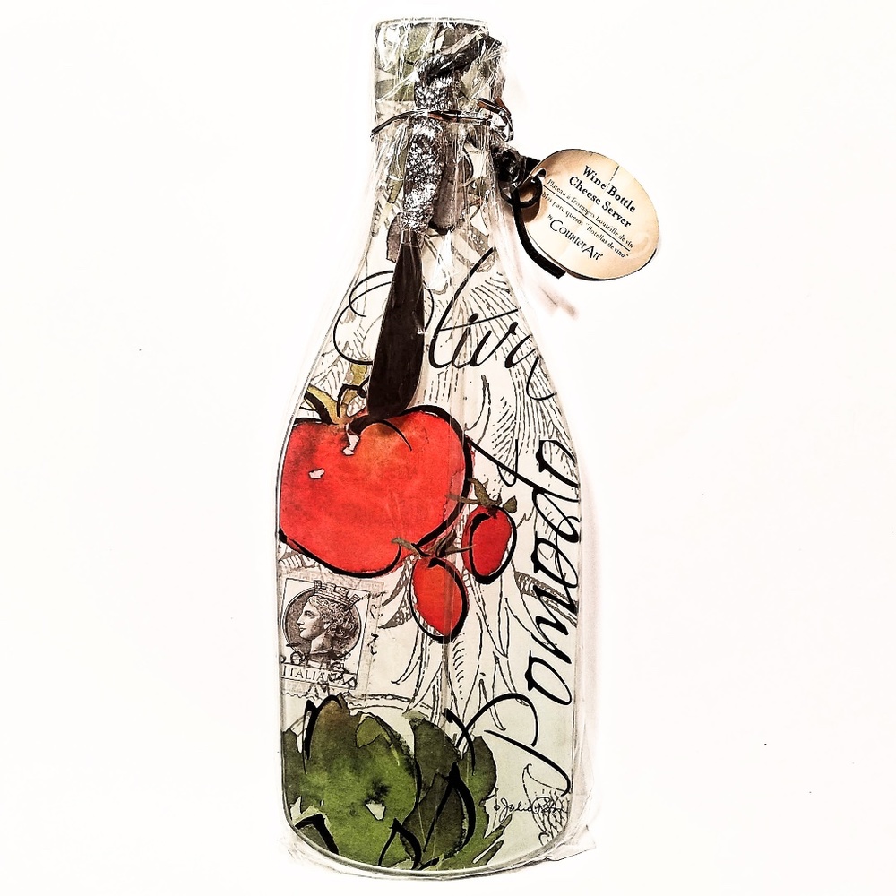 Julie Paton Alfresco Italia Glass Cheese Board NWT